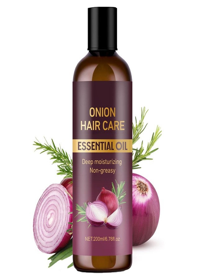 Grospe Onion & Rosemary Hair Oil for Hair Growth, Hydrating Anti-Frizz Onion Hair Oil for Dry Hair, Hair Care Essential Oil Deep Moisturizing Non-greasy for All Hair Type 6.76 Fl Oz (200ml) - Image 1